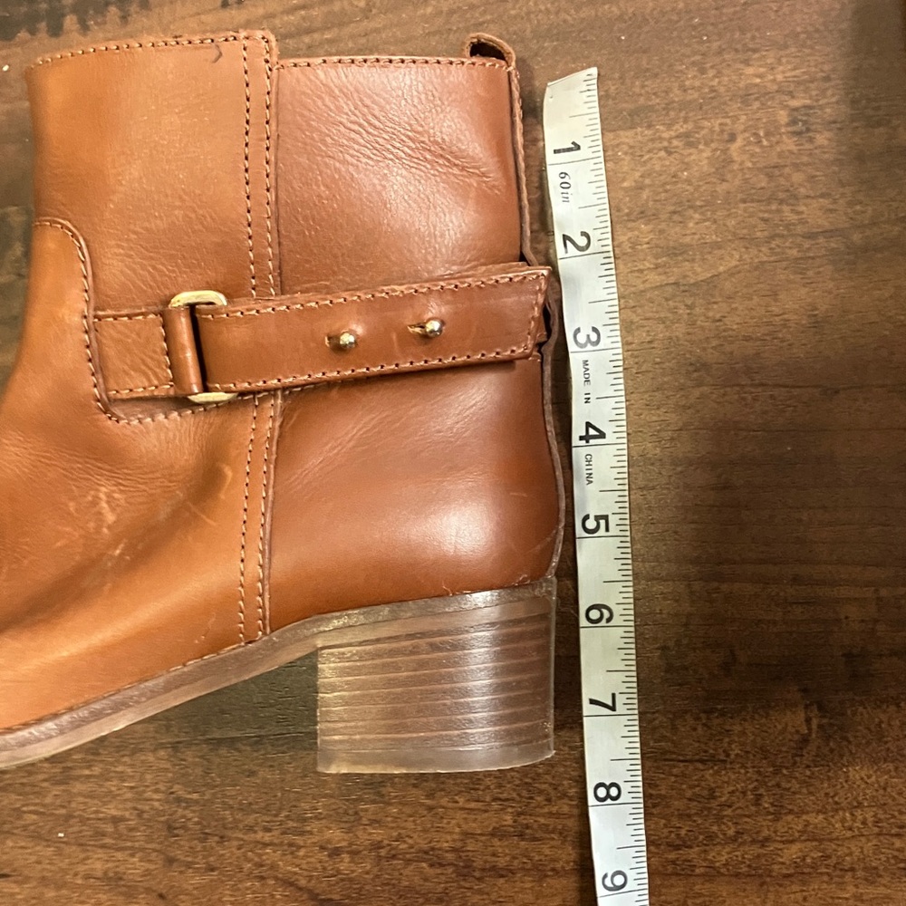 J. Crew Parker leather ankle boots in cognac size 6 - Picture 5 of 14